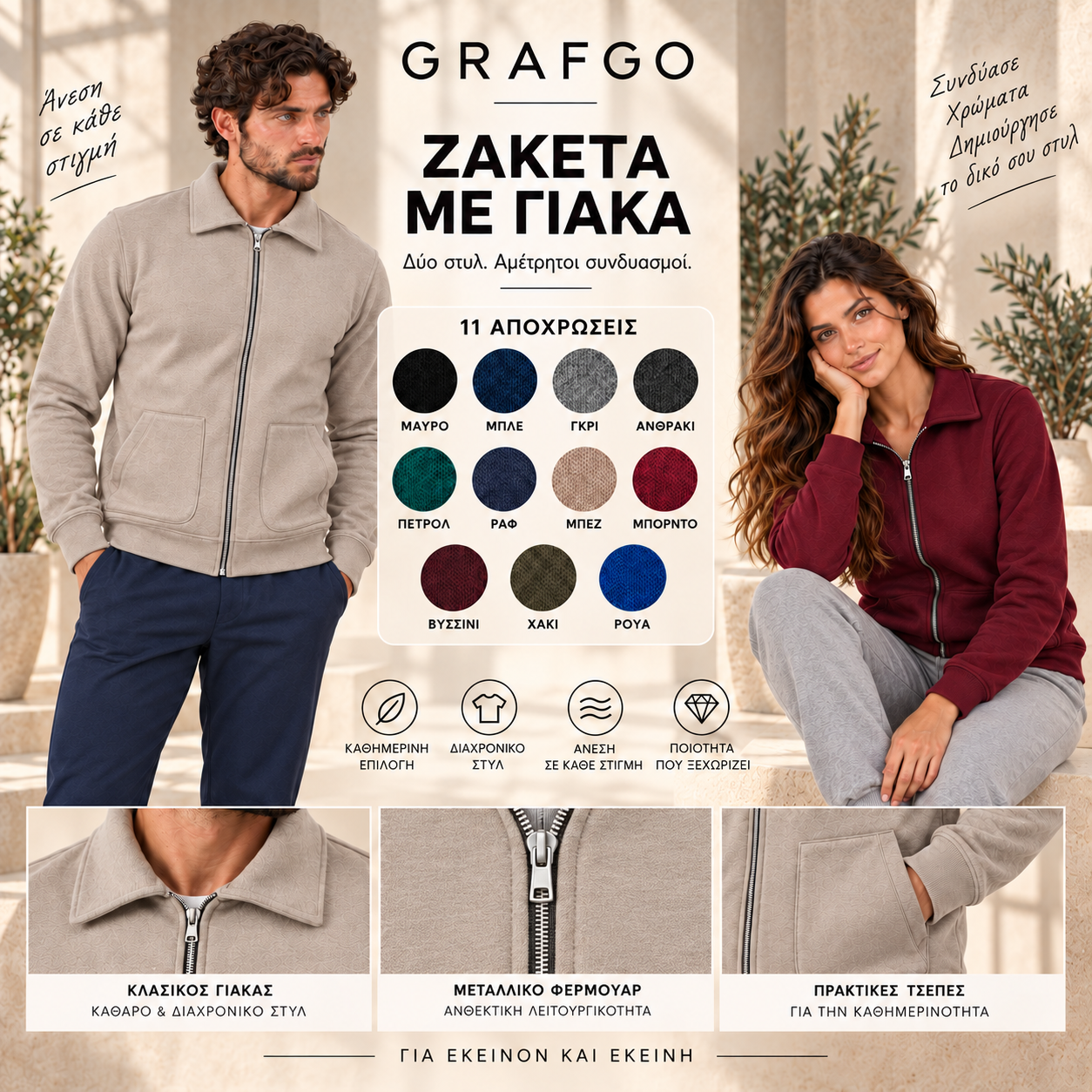 Ζακέτα με Γιακά